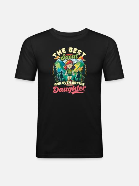 Scouting Best Scout Even Daughter - Men's Slim Fit T-Shirt - black
