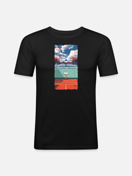 Street Basketball Dreams > Realities - Men's Slim Fit T-Shirt - black