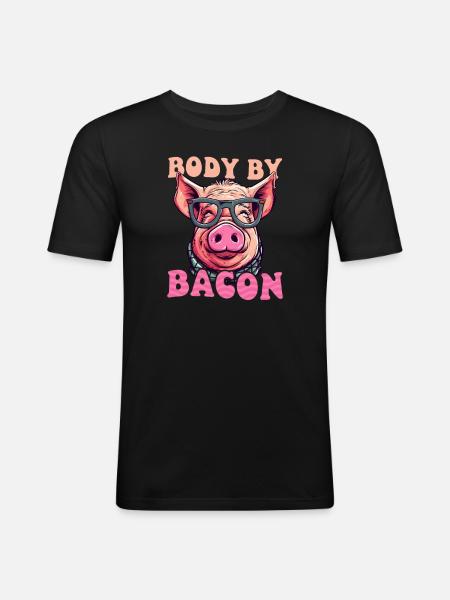 Bacon Body By Bacon - Men's Slim Fit T-Shirt - black