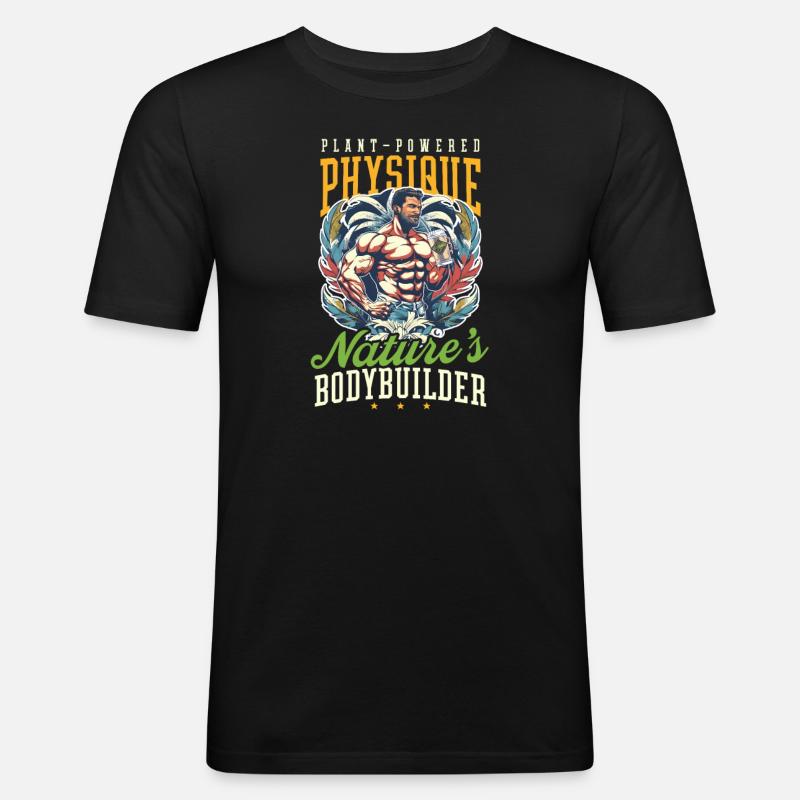 Natty Bodybuilder Nature's Bodybuilder - Men's Slim Fit T-Shirt - black