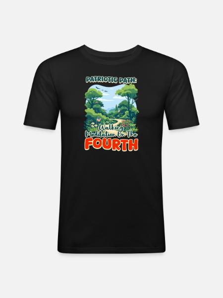 Patriotic Buddhist Patriotic Path - Men's Slim Fit T-Shirt - black