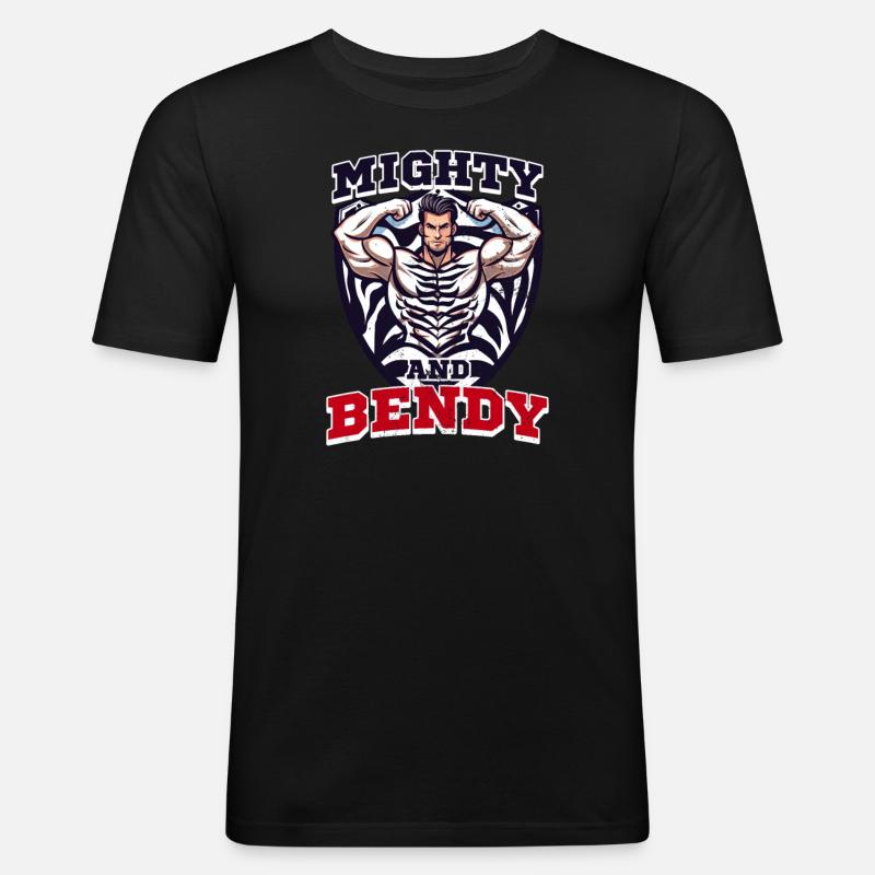 Ehlers Danlos Mighty & Bendy - Männer Slim Fit T-Shirt - Schwarz