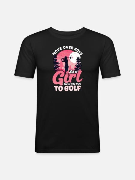 Golfing Move Over Boys - Men's Slim Fit T-Shirt - black