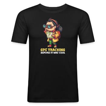 Le suivi GPS des mamans chinoises avant que ce ne soit cool - T-shirt près du corps Homme - noir - Devant - Nik (191cm)