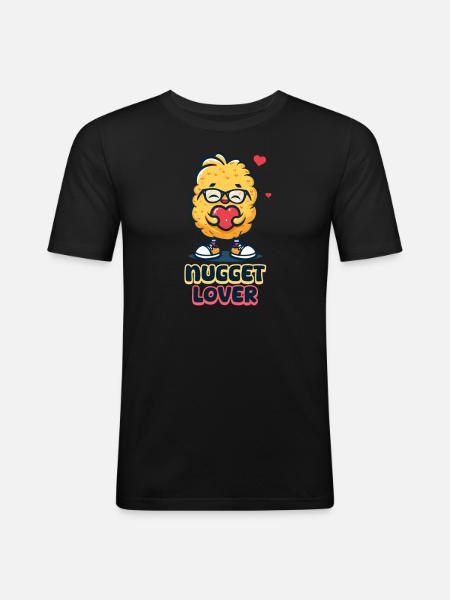 Chicken Nugget Nugget Lover - Men's Slim Fit T-Shirt - black