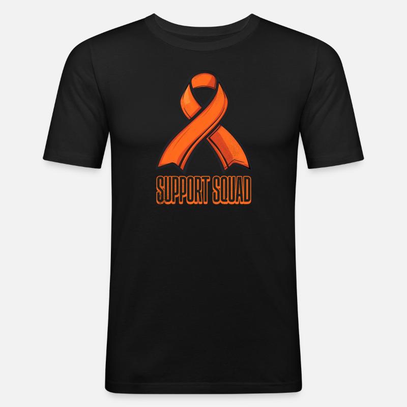 MS Awareness Support Squad - Männer Slim Fit T-Shirt - Schwarz
