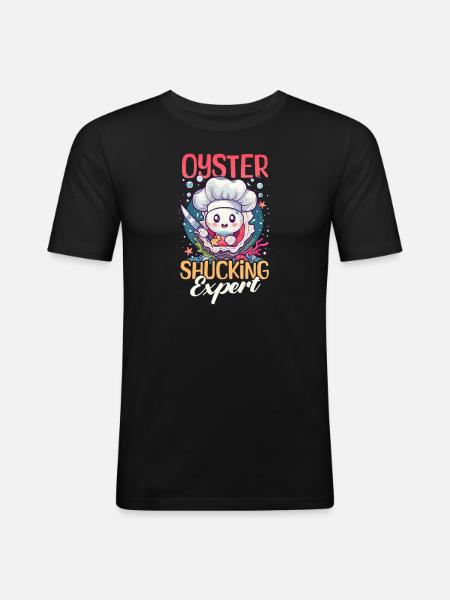 Oyster Oyster Shucking Expert - Men's Slim Fit T-Shirt - black