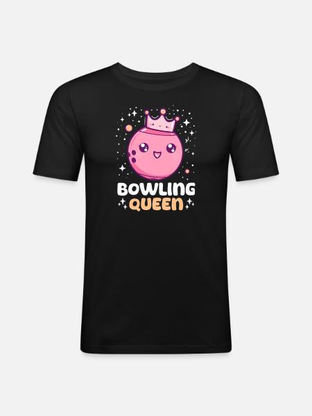 Bowling Bowling Queen - Men's Slim Fit T-Shirt - black
