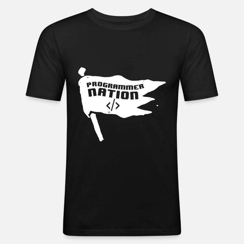 Programmierer Coder Software Entwickler - Männer Slim Fit T-Shirt - Schwarz