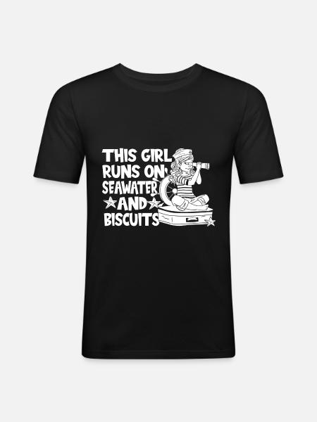 Seglen Segelboot Segler - Männer Slim Fit T-Shirt - Schwarz