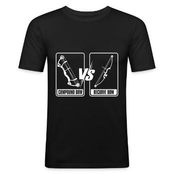 Tir à l’arc Flèche Tir à l’arc Tir à l’arc - T-shirt près du corps Homme - noir - Devant - Nik (191cm)
