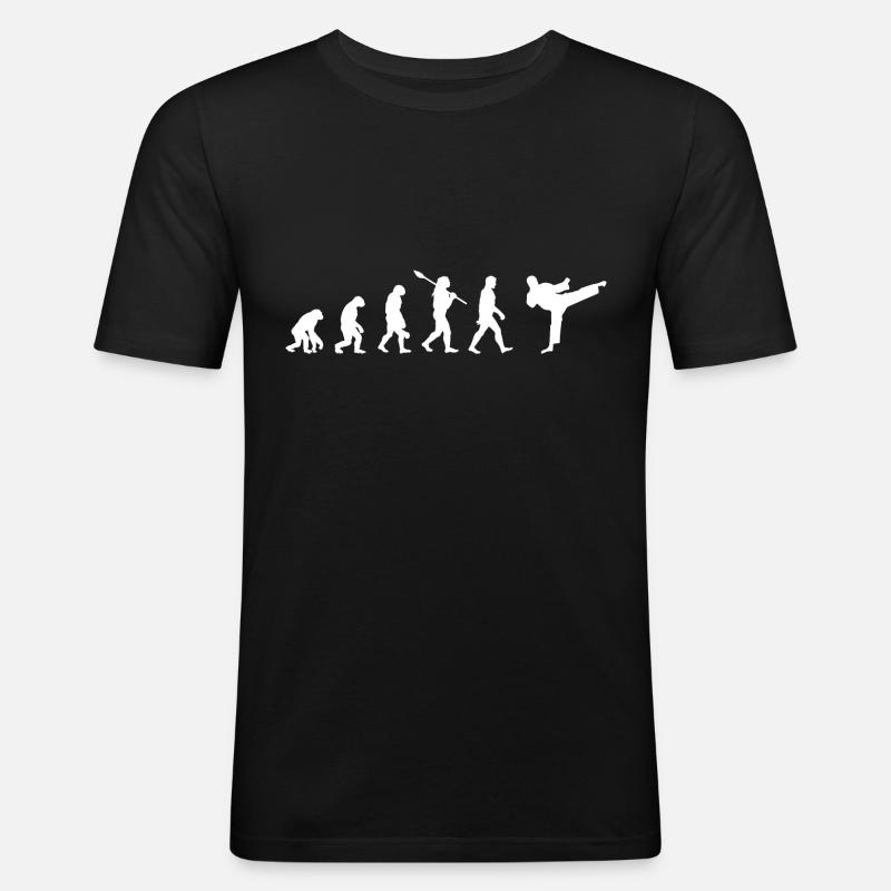 Taekwondo Evolution - Männer Slim Fit T-Shirt - Schwarz