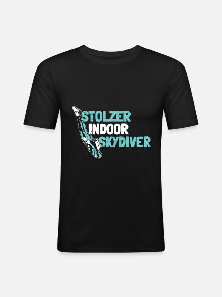 Indoor Skydiving - Men's Slim Fit T-Shirt - black