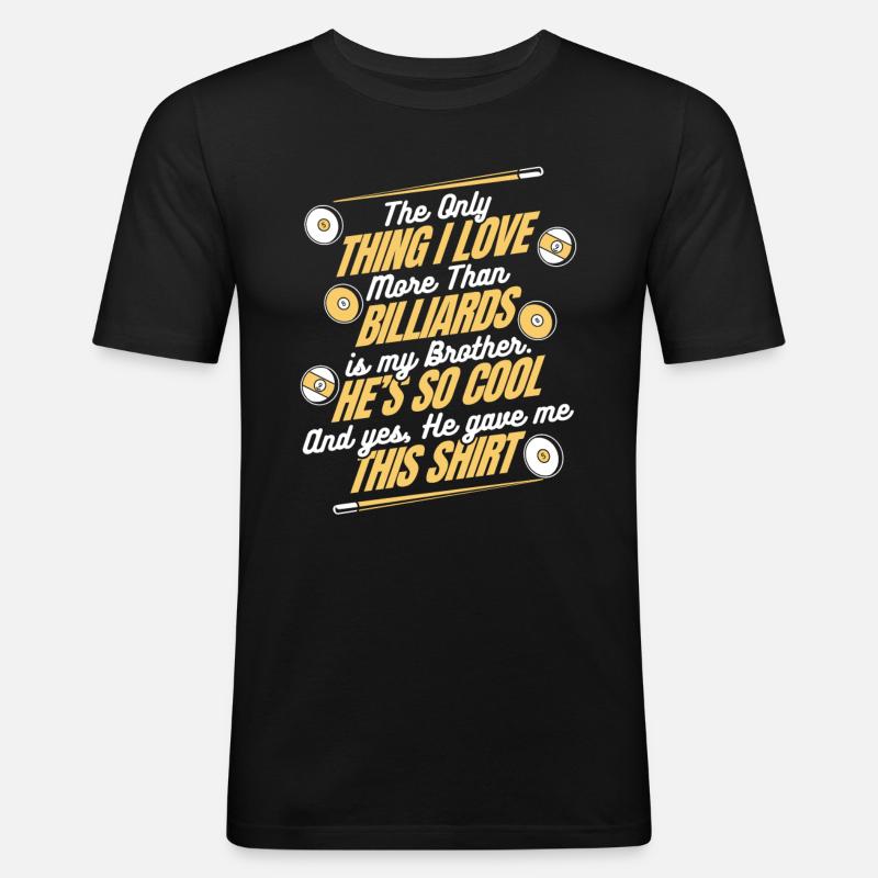 Billard Poolbillard - Männer Slim Fit T-Shirt - Schwarz