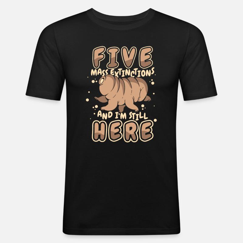 Bärtierchen - Männer Slim Fit T-Shirt - Schwarz