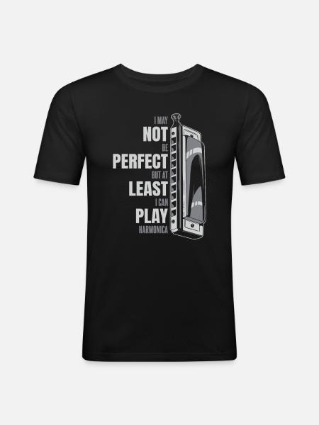 Harmonica Harmonica Instrument Music - Men's Slim Fit T-Shirt - black