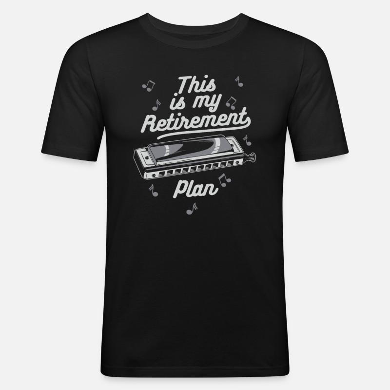 Harmonica Harmonica Instrument Music - Men's Slim Fit T-Shirt - black