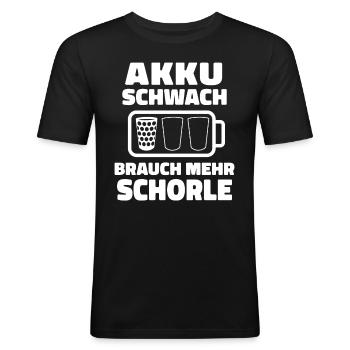 Pfalz Pfälzer Rheinland Pfalz - Männer Slim Fit T-Shirt - Schwarz - Vorne - Nik (191cm)