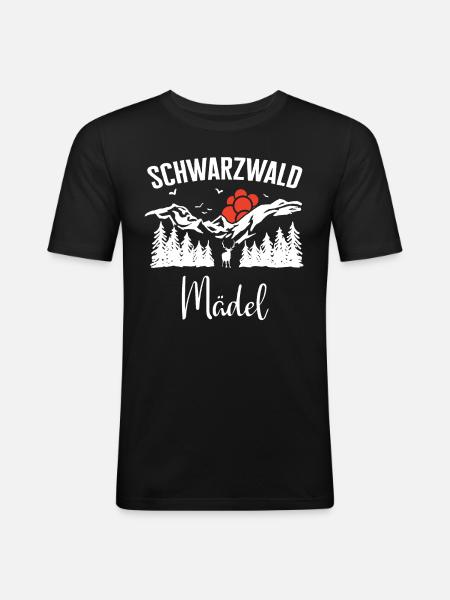 Schwarzwald Schwarzwälder Baden-Württemberg - Männer Slim Fit T-Shirt - Schwarz