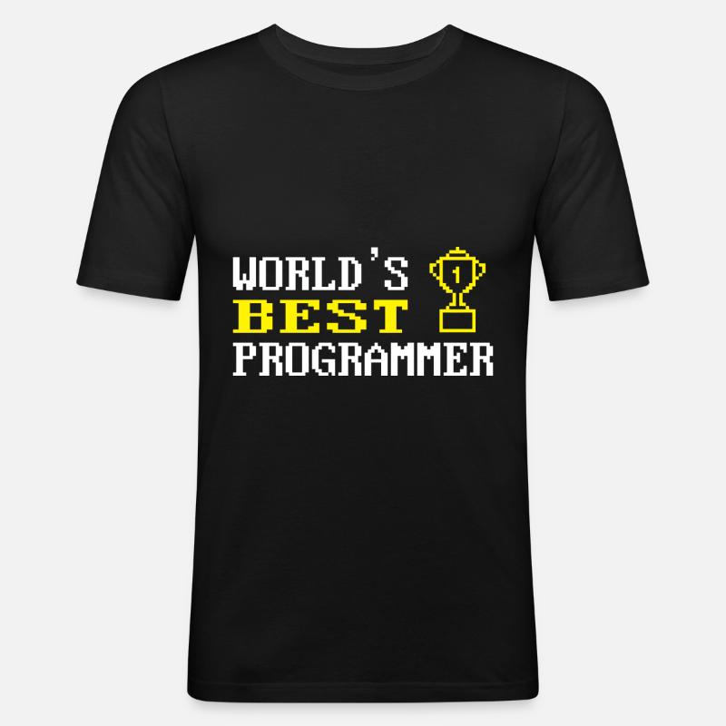Programmierer Coder Software Entwickler - Männer Slim Fit T-Shirt - Schwarz