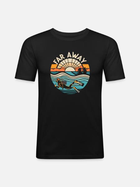 Scuba Diving - Männer Slim Fit T-Shirt - Schwarz