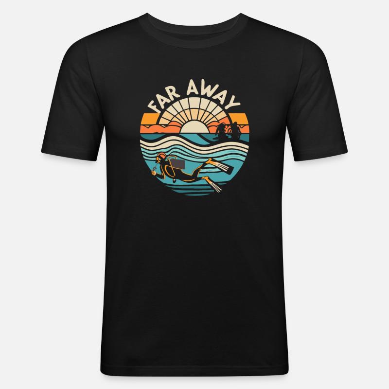 Scuba Diving - Männer Slim Fit T-Shirt - Schwarz