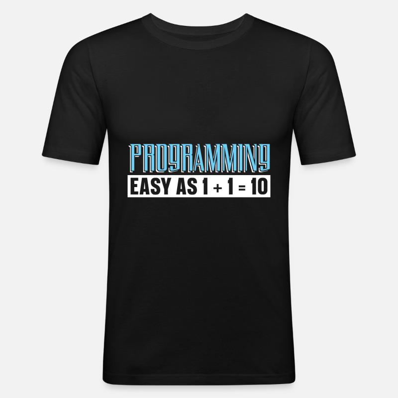 Programmierer Coder Software Entwickler - Männer Slim Fit T-Shirt - Schwarz