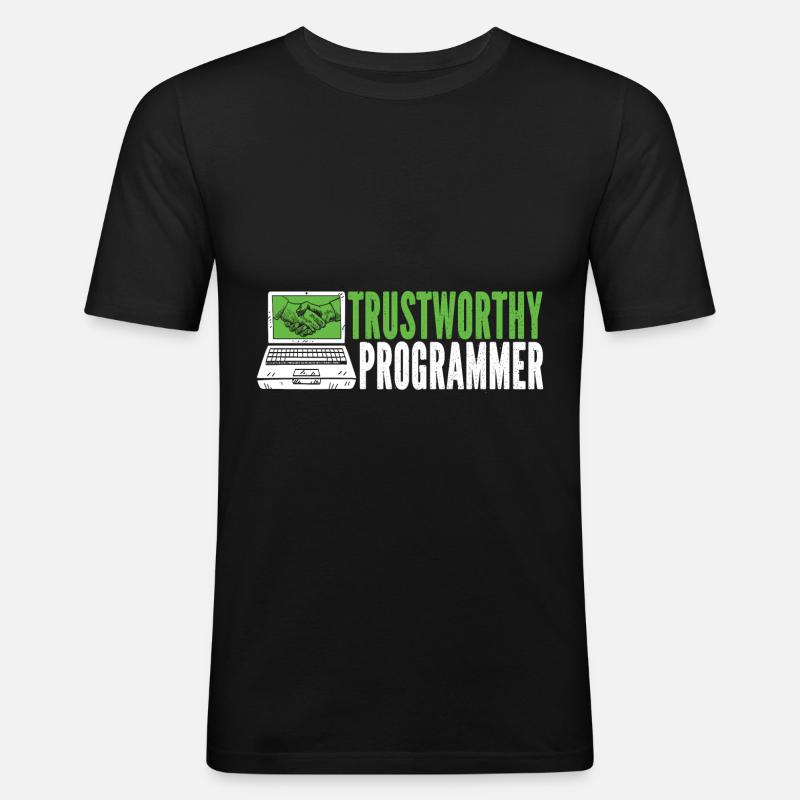 Programmierer Coder Software Entwickler - Männer Slim Fit T-Shirt - Schwarz