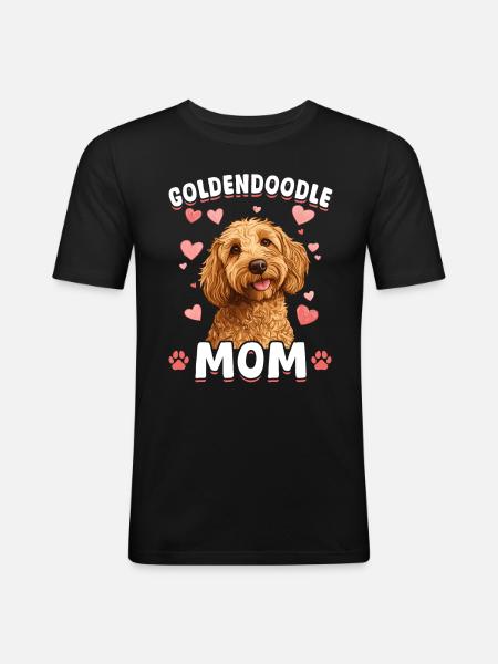Goldendoodle Hunderace Goldendoodle Mor - Herre Slim Fit T-Shirt - sort