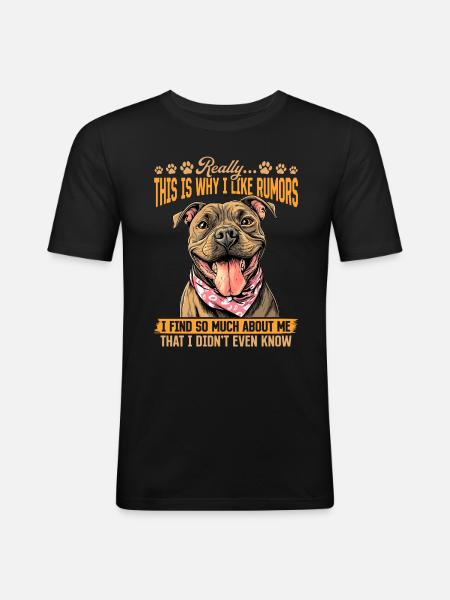 Pitbull Terrier Dog Owner - Männer Slim Fit T-Shirt - Schwarz