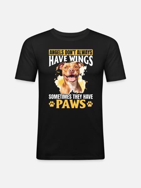 Pitbull Terrier Dog Owner - Männer Slim Fit T-Shirt - Schwarz