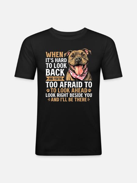 Pitbull Terrier Dog Owner - Männer Slim Fit T-Shirt - Schwarz