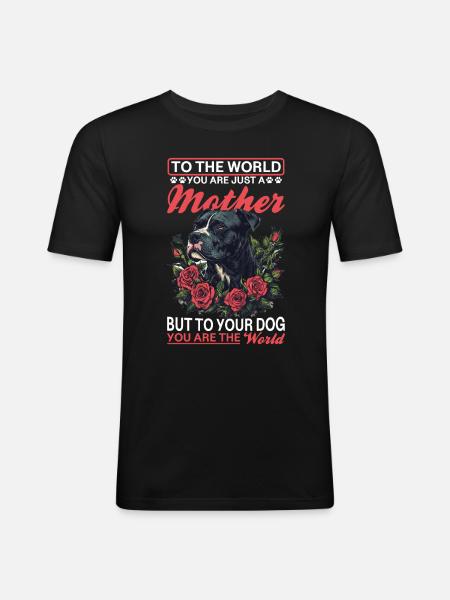 Pitbull Terrier Dog Owner - Men's Slim Fit T-Shirt - black