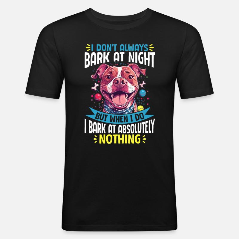 Pitbull Terrier Dog Owner - Männer Slim Fit T-Shirt - Schwarz
