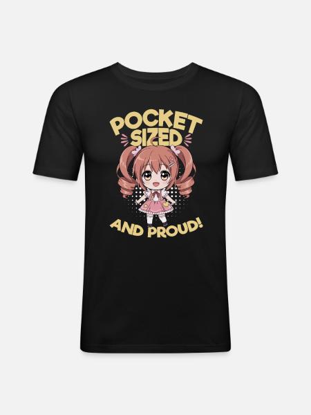 Anime Chibi Kawaii - Men's Slim Fit T-Shirt - black