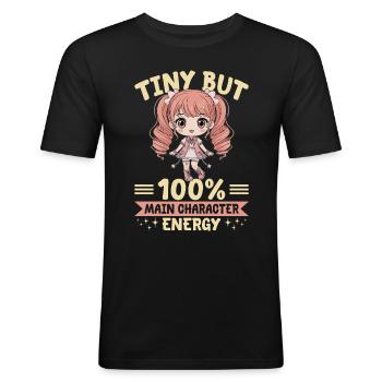 Anime Chibi Kawaii - Men's Slim Fit T-Shirt - black - Front - Nik (191cm)