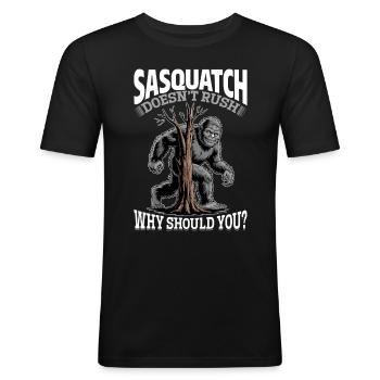 Bigfoot Sasquatch - Men's Slim Fit T-Shirt - black - Front - Nik (191cm)