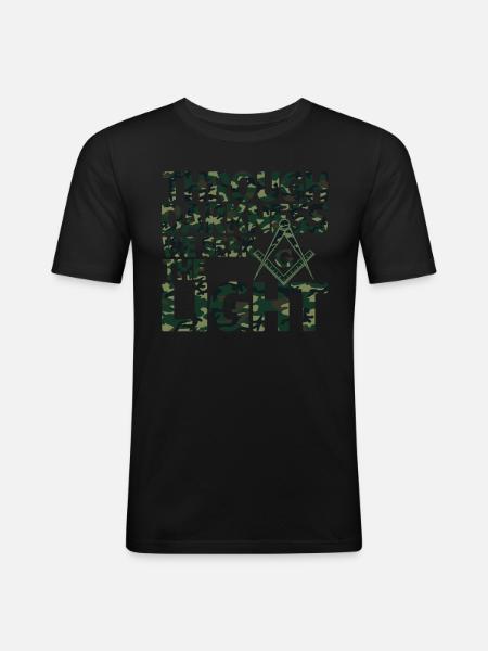 Mason Masonic Camo Freemason - Men's Slim Fit T-Shirt - black
