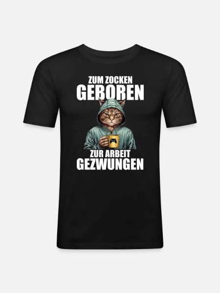 Gamer Gaming Zocker - Men's Slim Fit T-Shirt - black