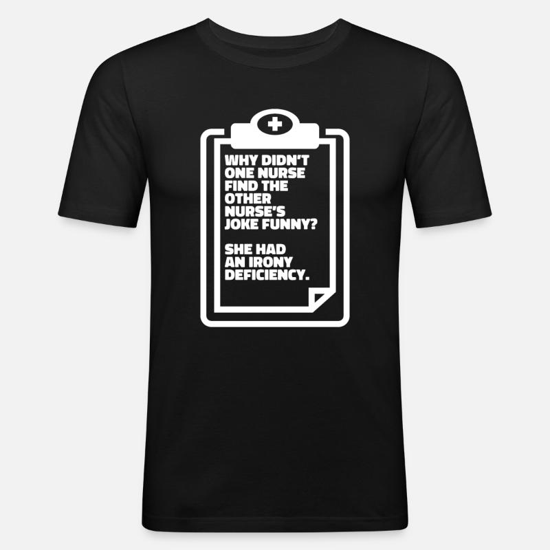 Krankenschwester - Männer Slim Fit T-Shirt - Schwarz