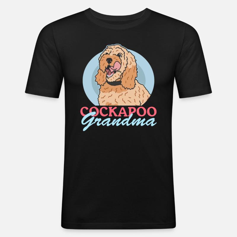 Cockapoo Grandma Hundebesitzer Hunde Geschenk - Männer Slim Fit T-Shirt - Schwarz