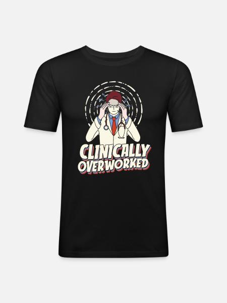 Krankenschwester - Männer Slim Fit T-Shirt - Schwarz