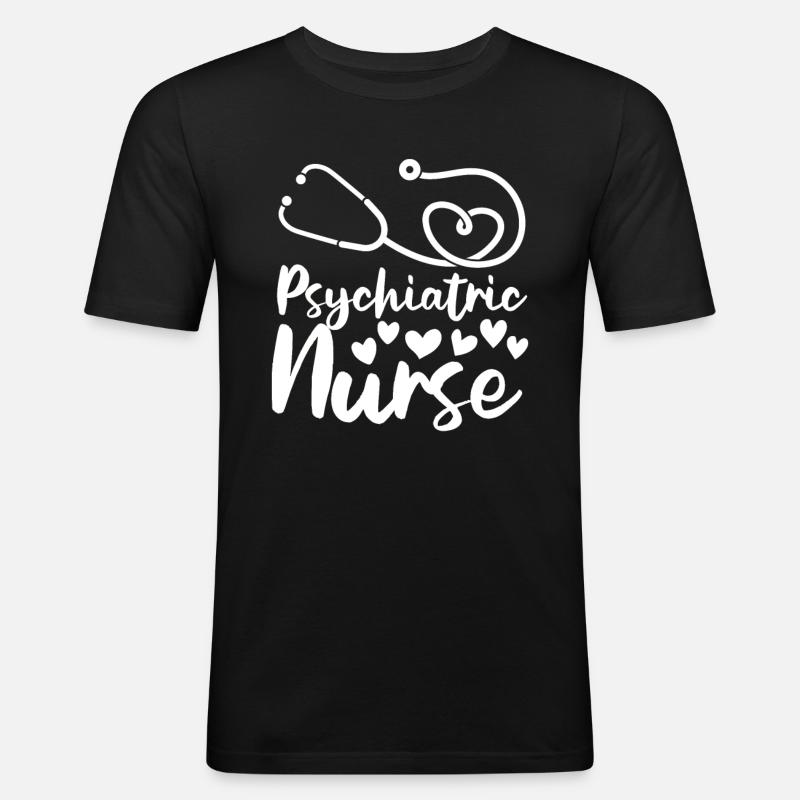 Krankenschwester - Männer Slim Fit T-Shirt - Schwarz