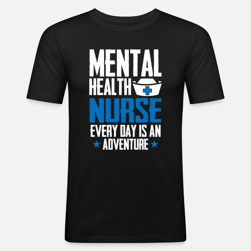 Krankenschwester - Männer Slim Fit T-Shirt - Schwarz