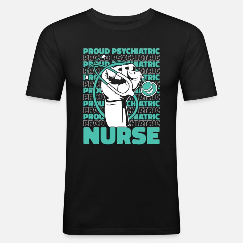 Krankenschwester - Männer Slim Fit T-Shirt - Schwarz