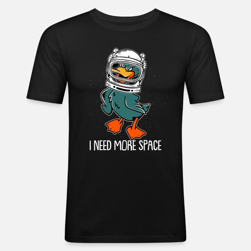 Ente - Männer Slim Fit T-Shirt - Schwarz