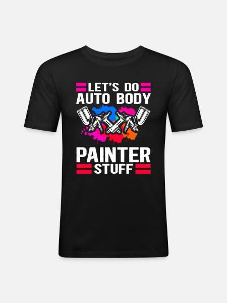 Painter Vehicle Painter Airbrush Gift - Men's Slim Fit T-Shirt - black