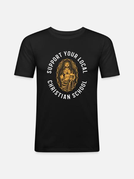 Professeur de religion Éducation religieuse - T-shirt près du corps Homme - noir