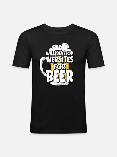 Web Entwickler Webdeveloper Web-Entwickler - Männer Slim Fit T-Shirt - Schwarz