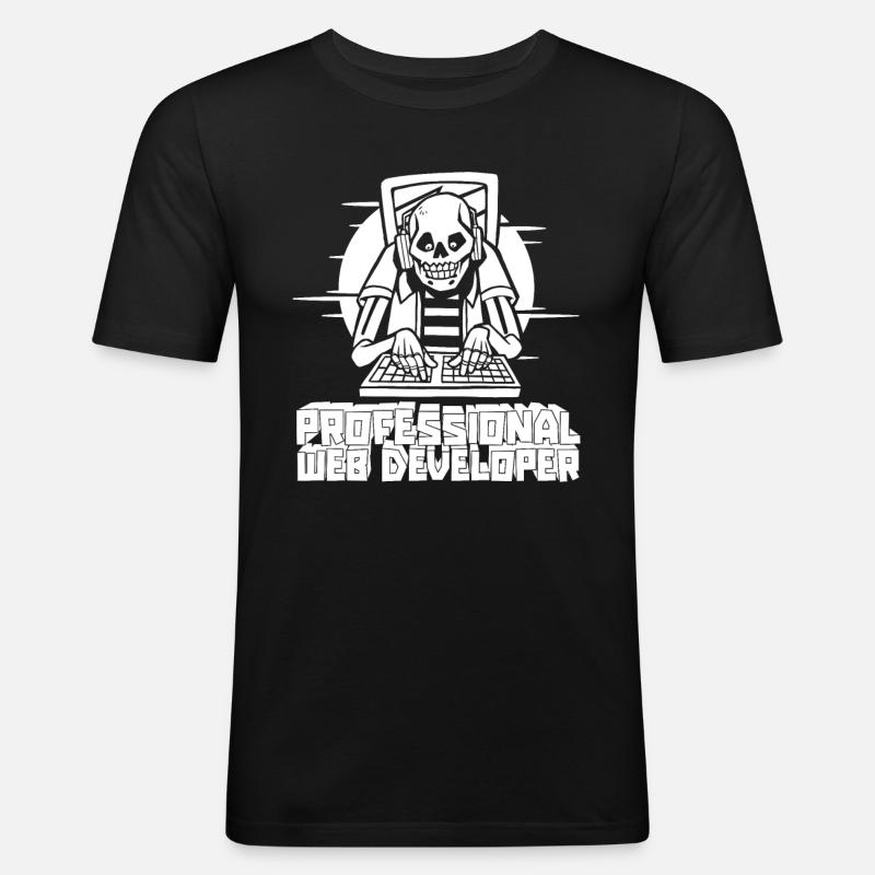 Web Entwickler Webdeveloper Web-Entwickler - Männer Slim Fit T-Shirt - Schwarz